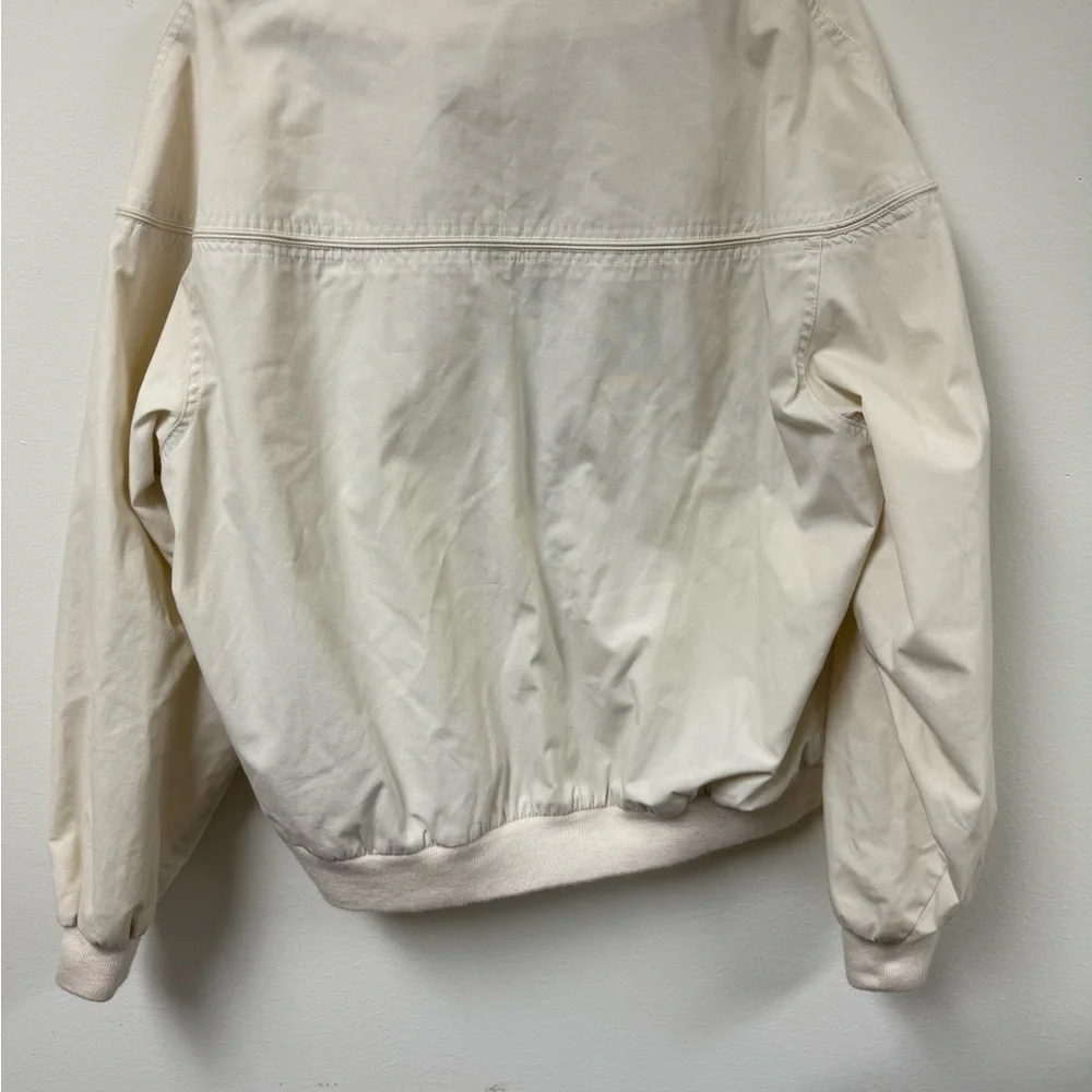 Vintage Par Four Ivory Button/Zip Cotton Blend Long Sleeve Jacket‎ Adult Size XL